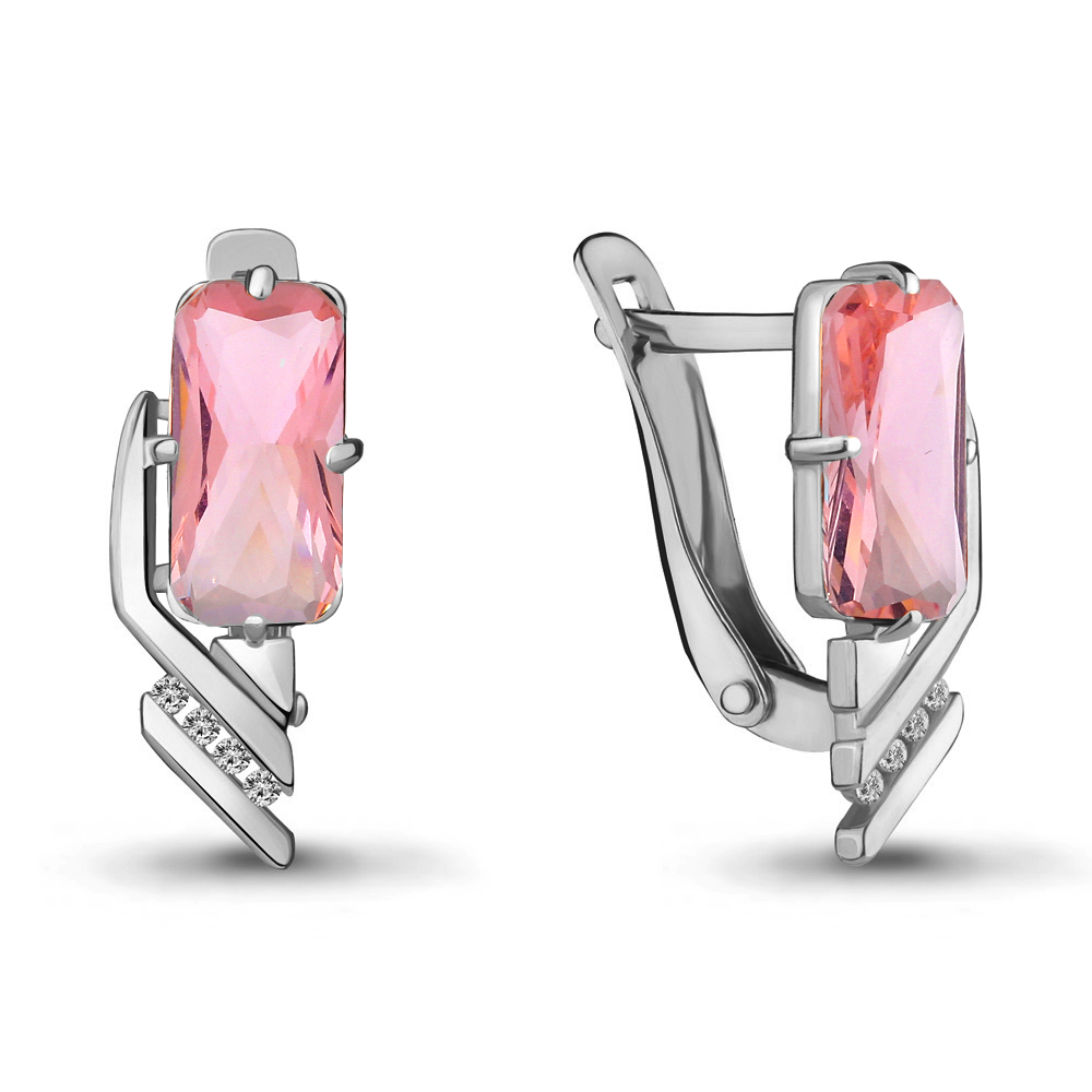 

Серьги из серебра с фианитом Aquamarine 4716090А_925_р, 4716090А_925_р