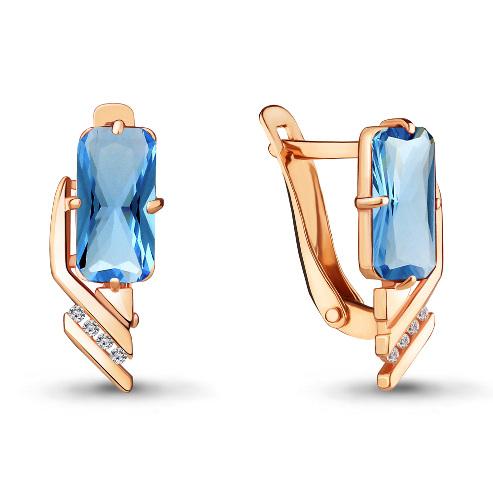 

Серьги из серебра с топазом Aquamarine 4716092А_925_з, 4716092А_925_з