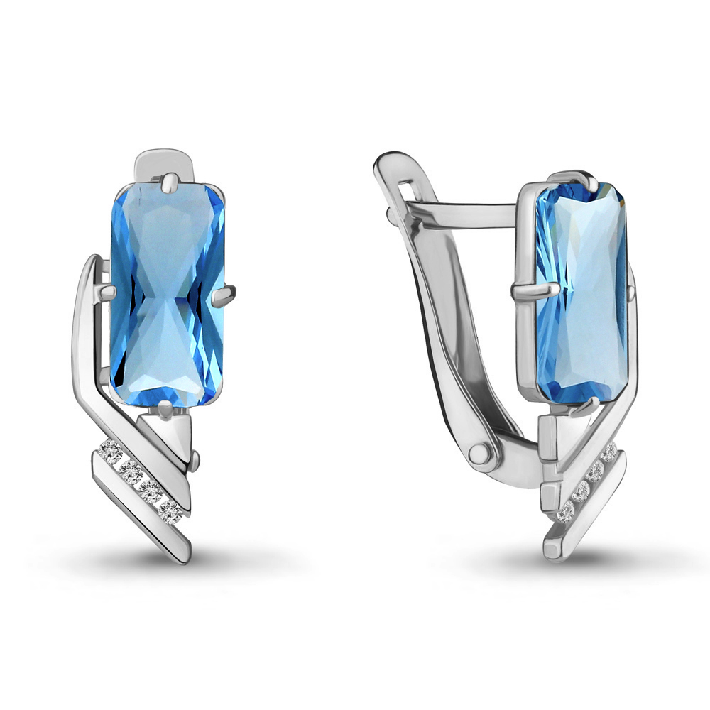 

Серьги из серебра с топазом Aquamarine 4716092А_925_р, 4716092А_925_р