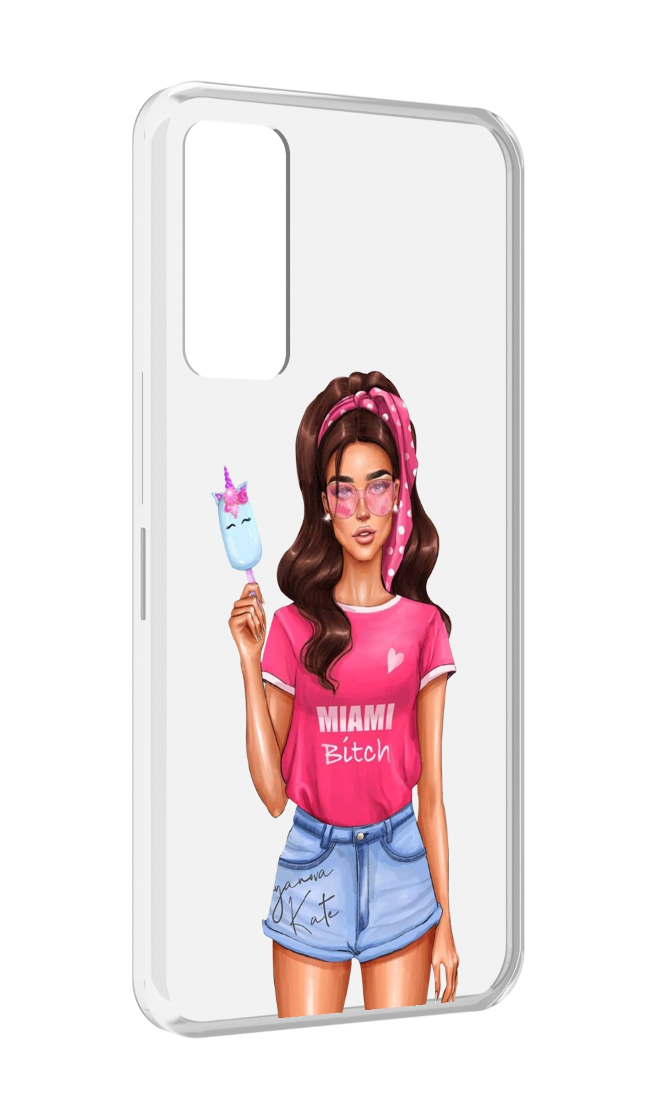 

Чехол MyPads майами-битч женский для TCL 30 / TCL 30 5G / TCL 30+ plus, Прозрачный, Tocco