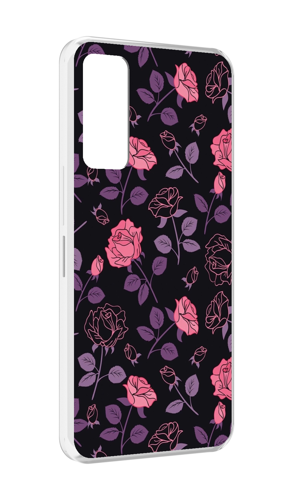 

Чехол MyPads маленькие розочки на черном фоне женский для TCL 30 / TCL 30 5G, Прозрачный, Tocco
