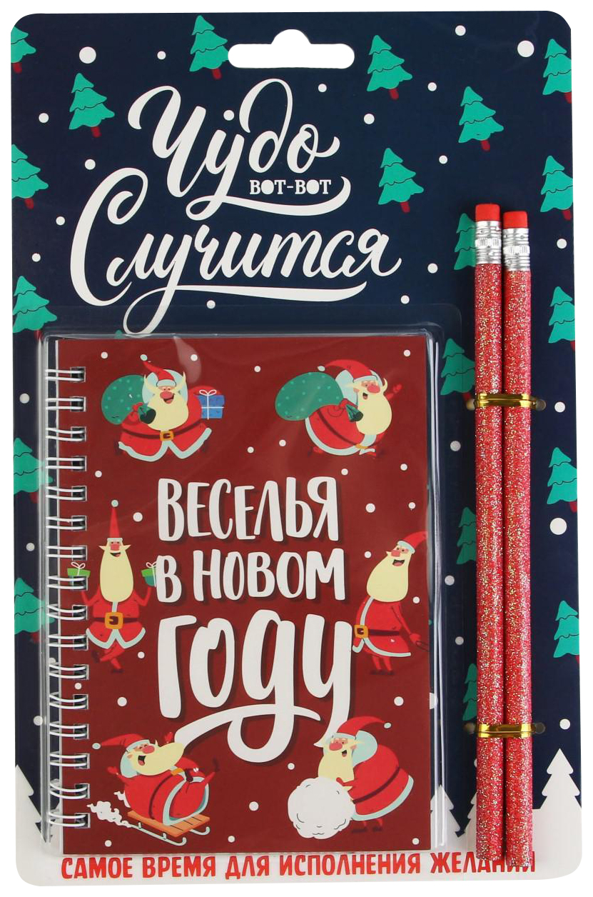 

Набор «Чудо вот-вот случится»: блокнот на спирали и 2 карандаша
