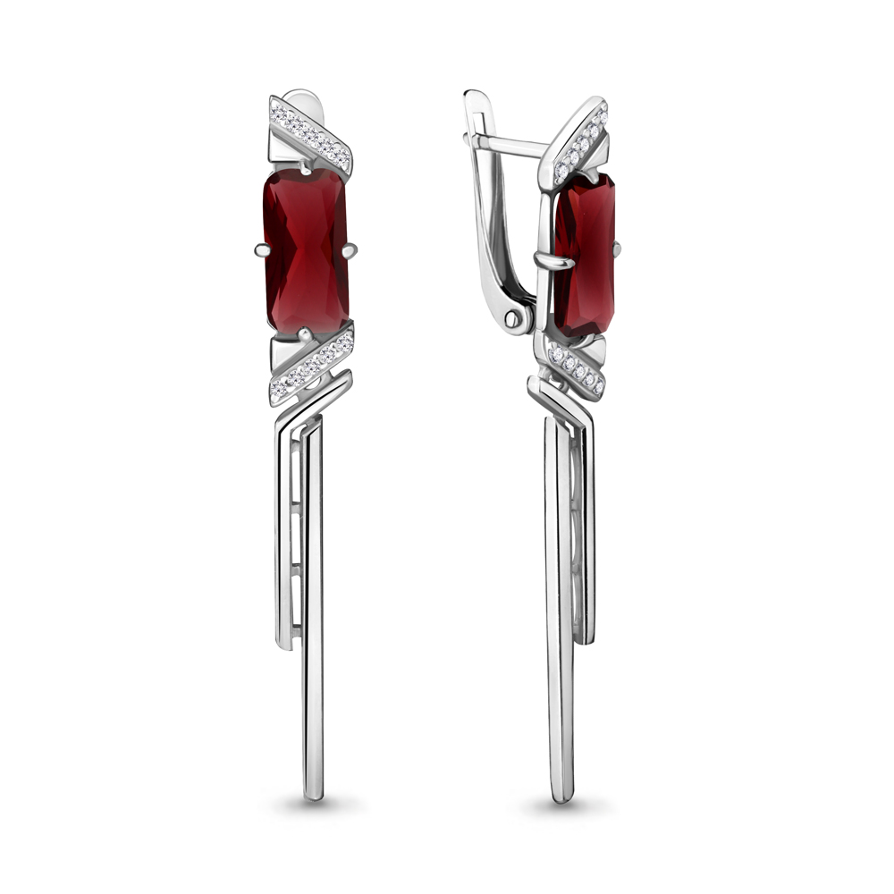 

Серьги из серебра с гранатом Aquamarine 4716285А_925_р, 4716285А_925_р
