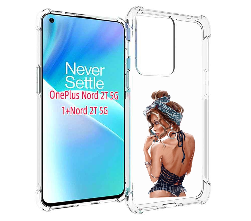 

Чехол MyPads Красивая-дама женский для OnePlus Nord 2T, Прозрачный, Tocco