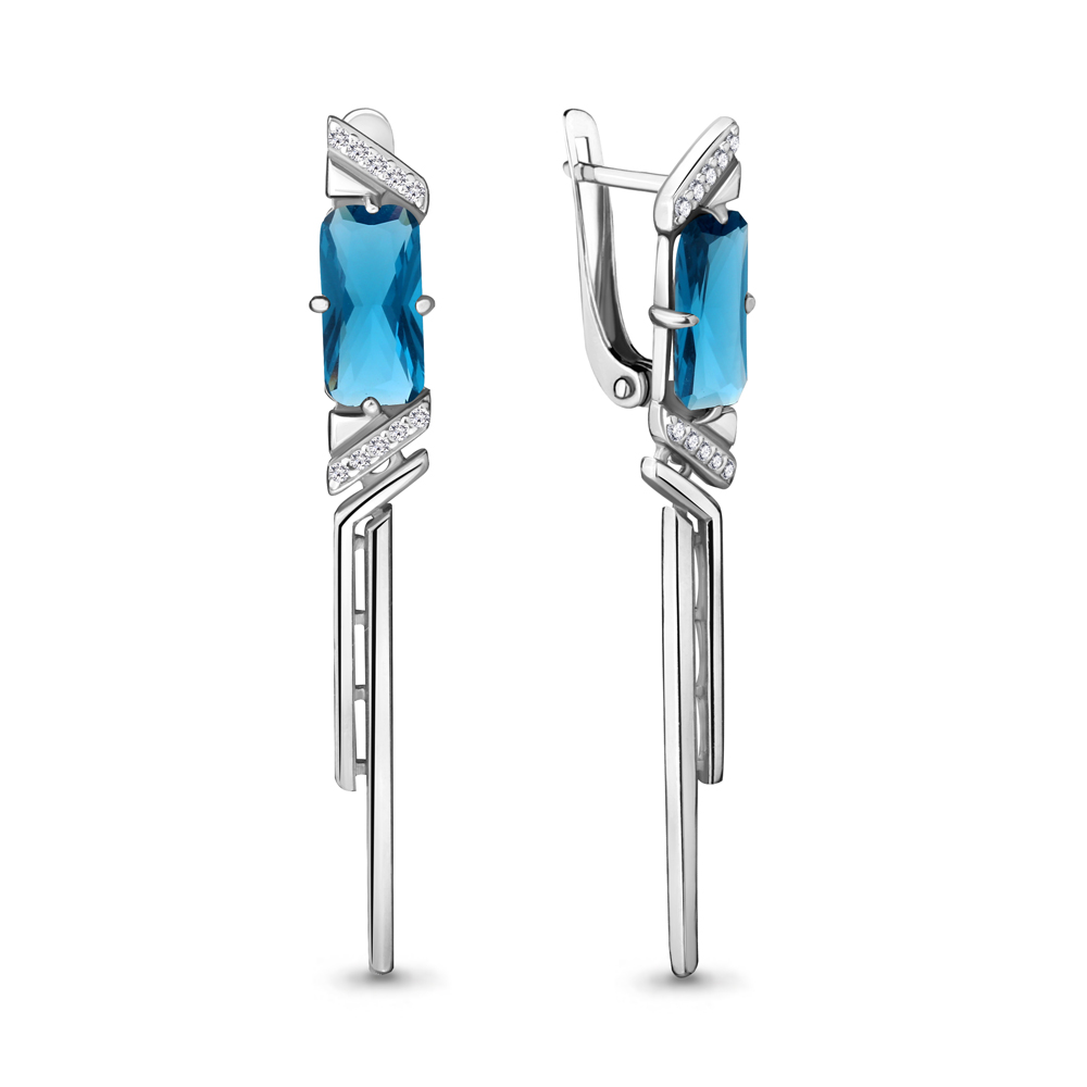 

Серьги из серебра с топазом Aquamarine 4716293А_925_р, 4716293А_925_р