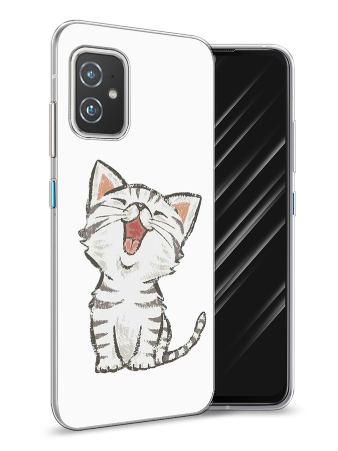 

Чехол Awog на Asus ZenFone 8 "Котенок рисованный", Серый;белый, 44450-1