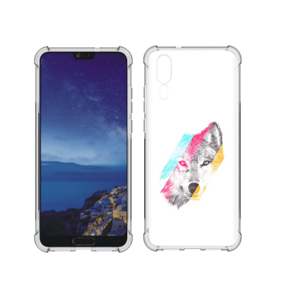 

Чехол MyPads Tocco для Huawei P20 волк градиент (PT108006.52.268), Прозрачный, Tocco