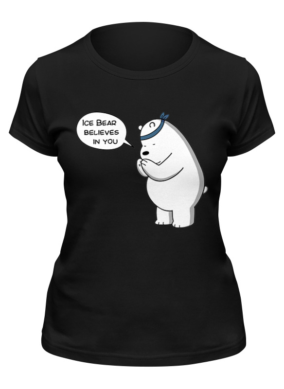

Футболка женская Printio Ice bear черная S, Черный, Ice bear