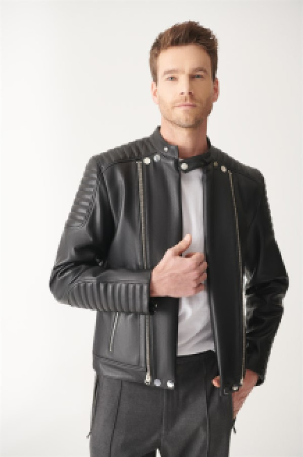 

Кожаная куртка мужская Black Noble 317 черная S (доставка из-за рубежа), Черный, 317