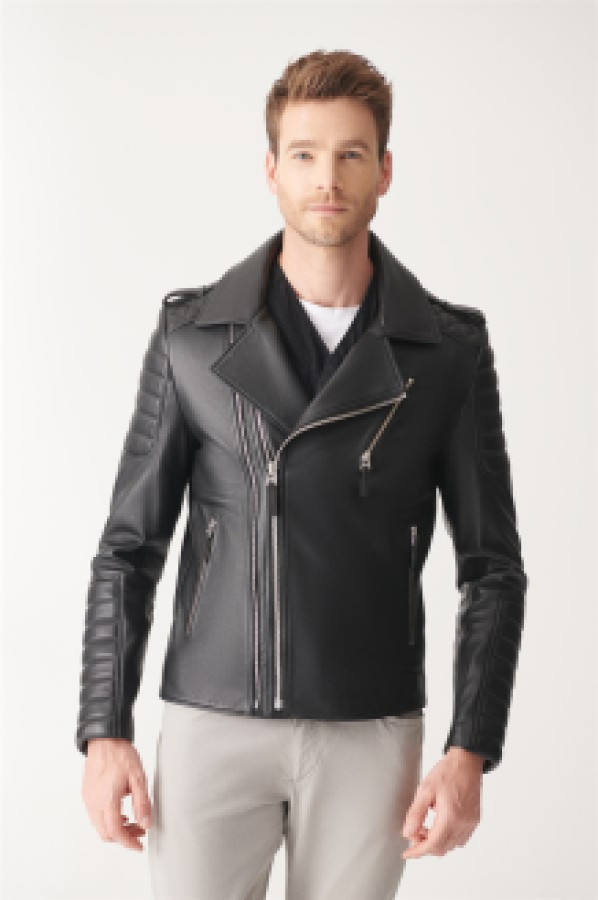 

Кожаная куртка мужская Black Noble 319 черная XL (доставка из-за рубежа), Черный, 319