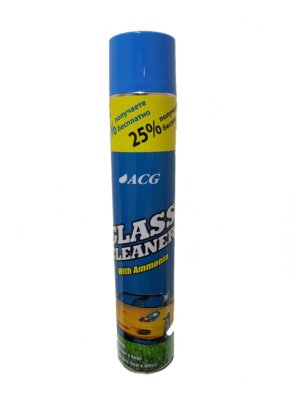 фото Очиститель стекла и зеркальных поверхностей с аммиаком acg glass cleaner 660 гр