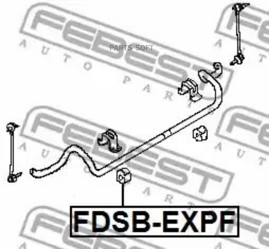 

FEBEST FDSBEXPF Втулка стабилизатора | перед прав |