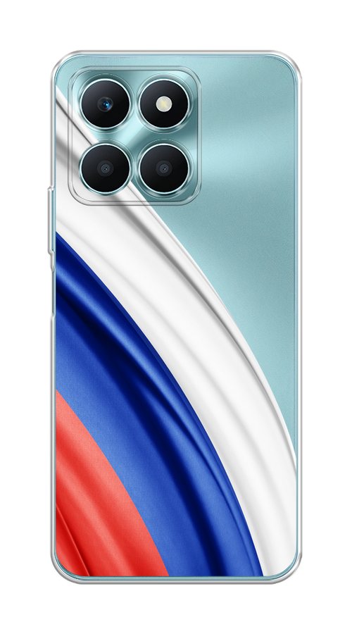 

Чехол на Honor X6A "Флаг России уголок", Белый;синий;красный;прозрачный, 6122050-1