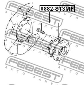 

СТУПИЦА ПЕРЕДНЯЯ FEBEST 0882s13mf, СТУПИЦА ПЕРЕДНЯЯ FEBEST 0882s13mf FEBEST 0882s13mf