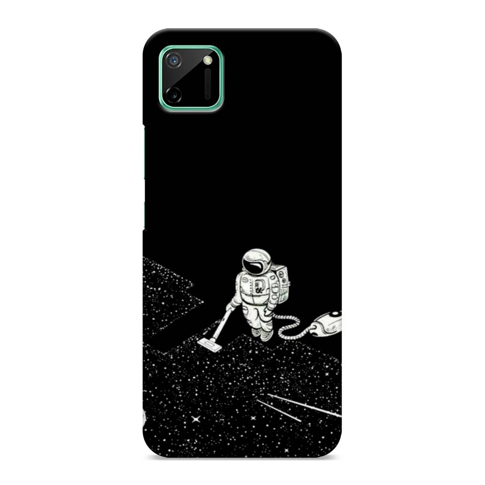 

Пластиковый чехол "Космонавт с пылесосом" на Realme C11, 253820-3