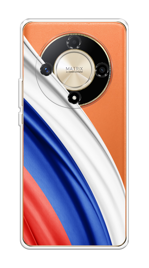 

Чехол на Honor X9B "Флаг России уголок", Белый;синий;красный;прозрачный, 6122550-1