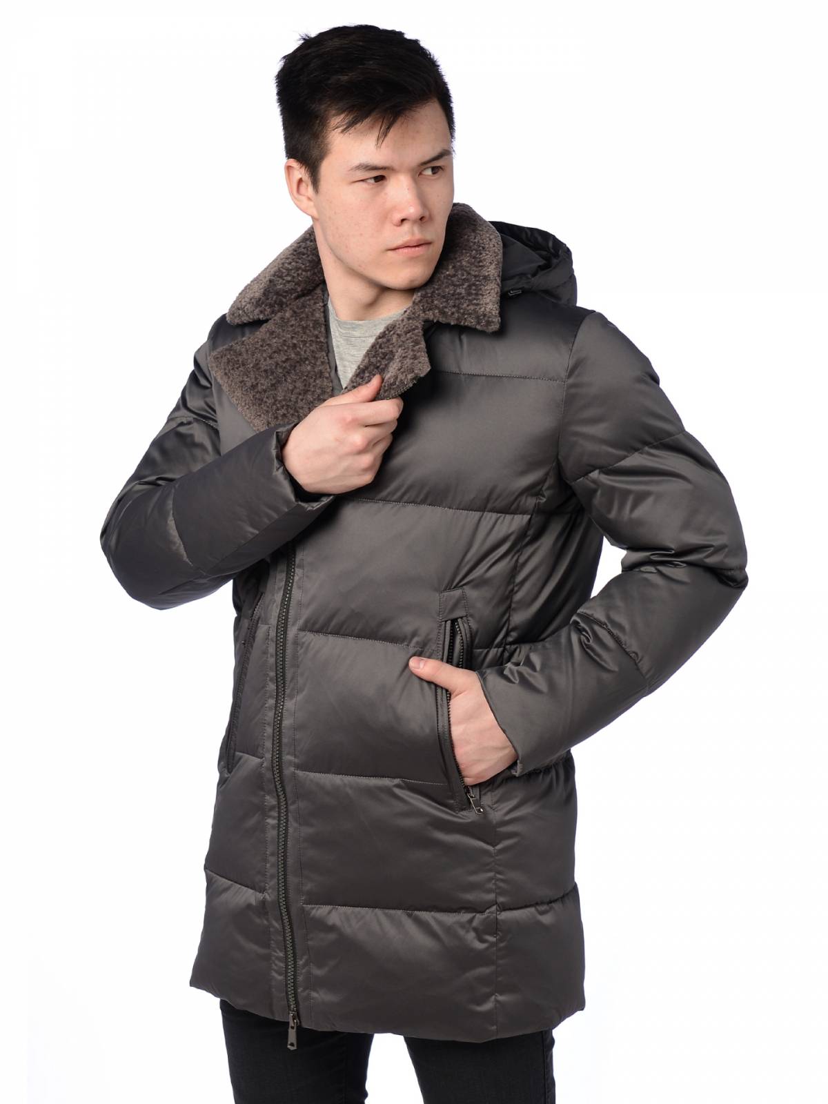 Зимняя куртка мужская Fanfaroni 3937 серая 54 RU