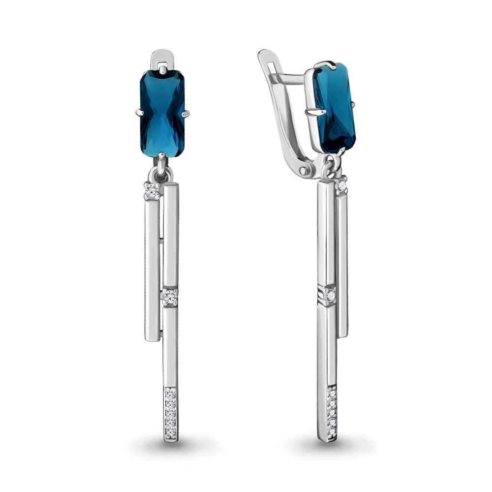 

Серьги из серебра с топазом Aquamarine 4716393А_925_р, 4716393А_925_р