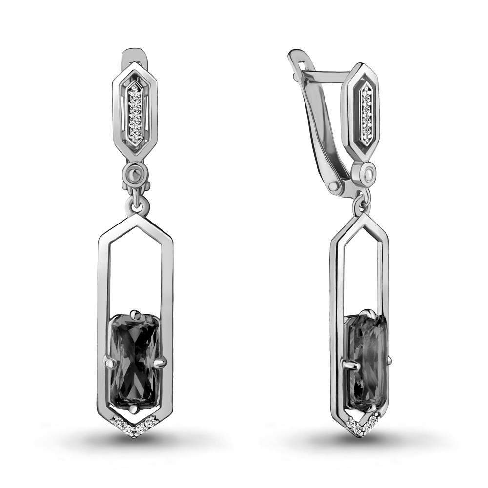 

Серьги из серебра с кристаллом Aquamarine 4716483А_925_р, 4716483А_925_р