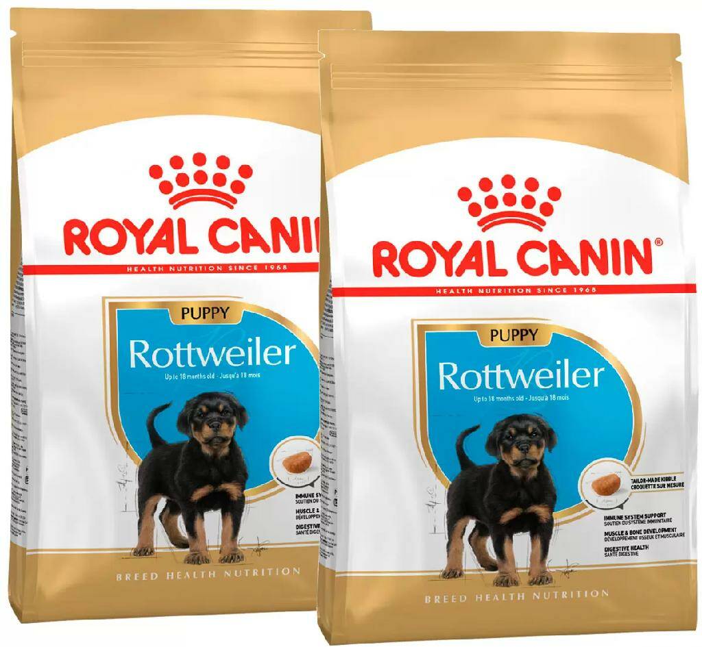 фото Сухой корм для щенков royal canin rottweiler puppy, ротвейлер 2шт по 12кг