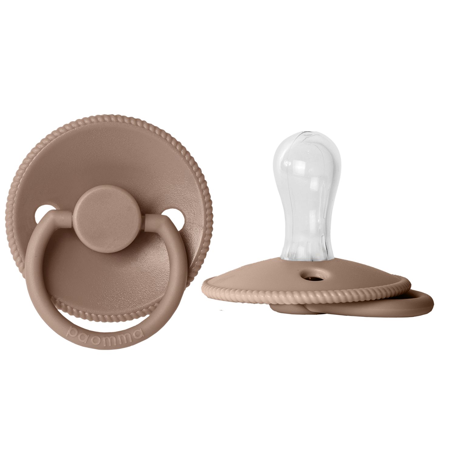 

Пустышка Paomma с соской из силикона, S, 0-6 мес., Taupe, PPS104