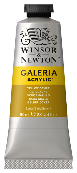 

Краска акриловая Winsor&Newton Galeria 60 мл охра желтая, Коричневый