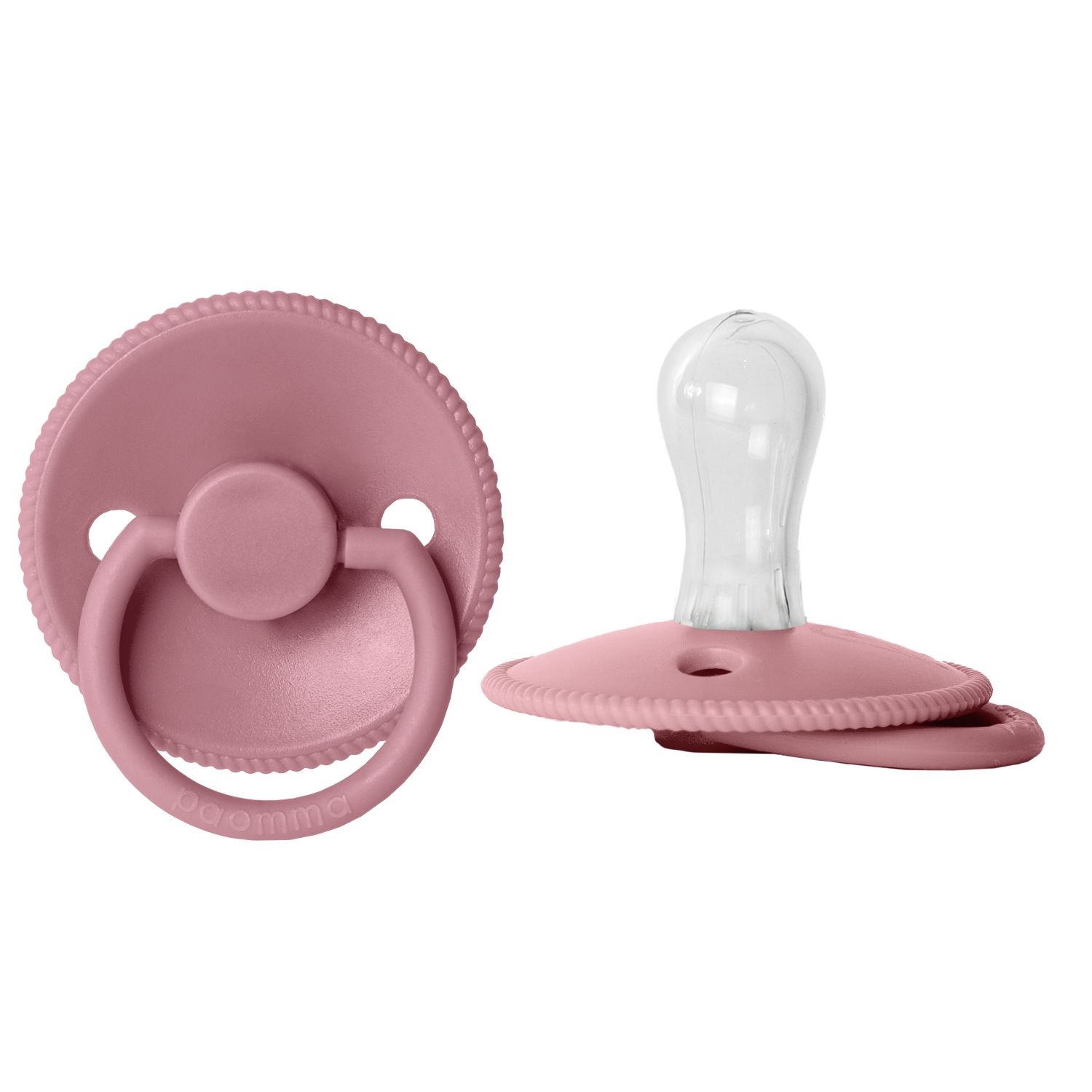 

Пустышка Paomma с соской из силикона, S, 0-6 мес., Rose, PPS105