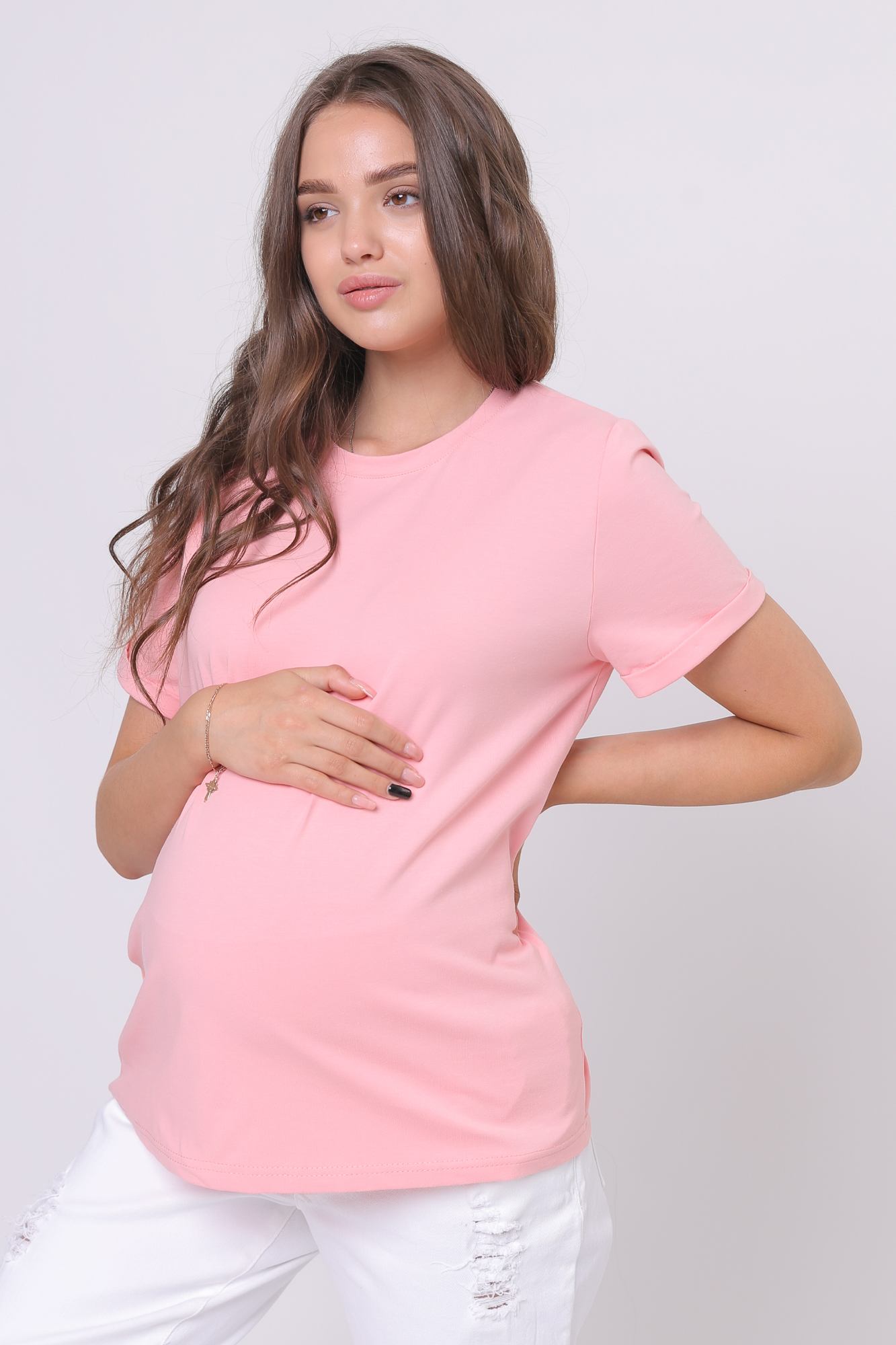 Футболка для беременных женская Magica bellezza 03-43222SM розовая 40 RU