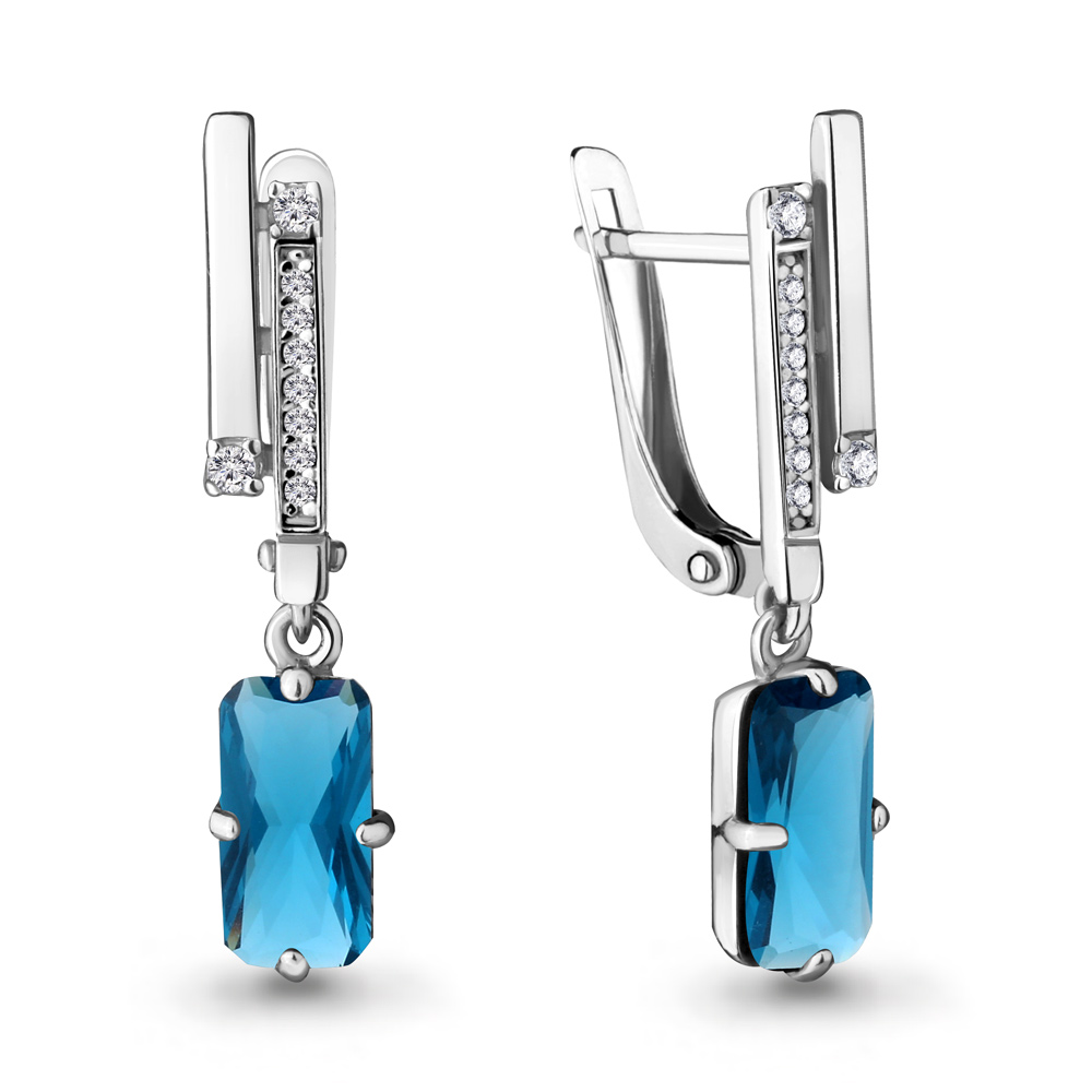 

Серьги из серебра с топазом Aquamarine 4716693А_925_р, 4716693А_925_р