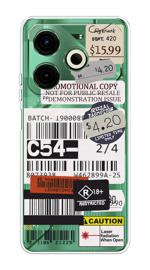 

Чехол на Tecno Pova 6 Neo "Flight to Paris", Серый;бежевый, 309050-1