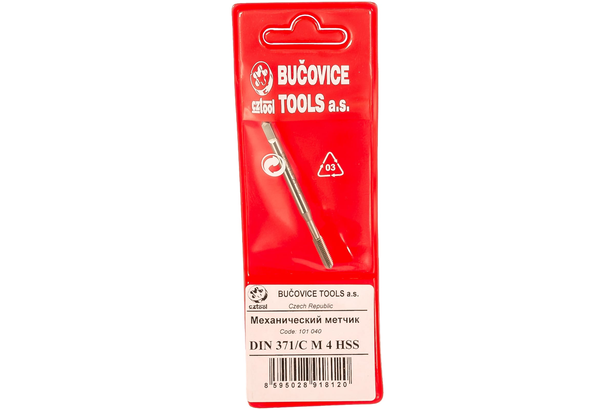 фото Bucovice tools метчик машинный din 371, /hss/ m 4x0,7 мм 101040