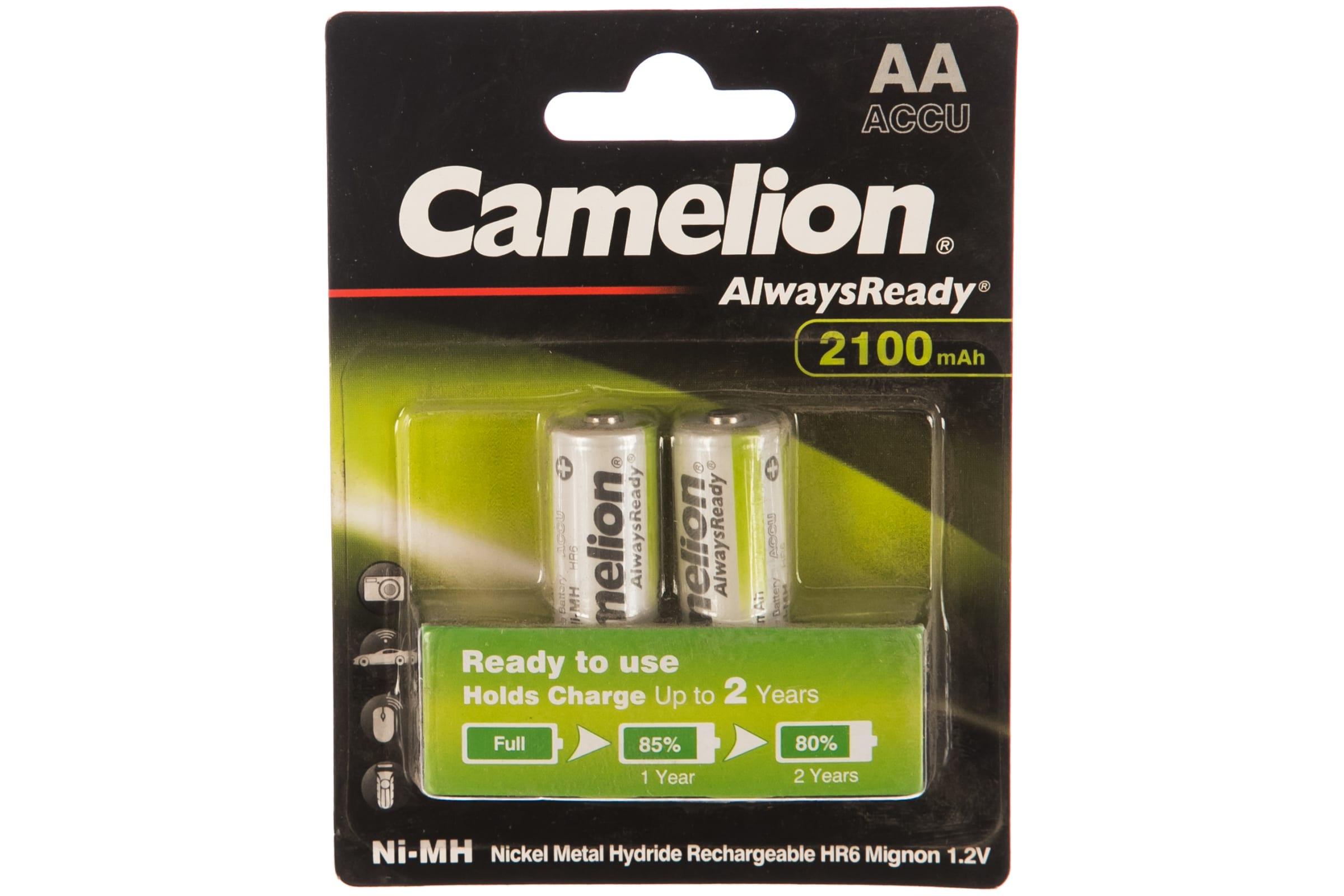 

Camelion AA- 2100mAh Ni-Mh Always Ready BL-2 аккум-р, 1.2В 7966
