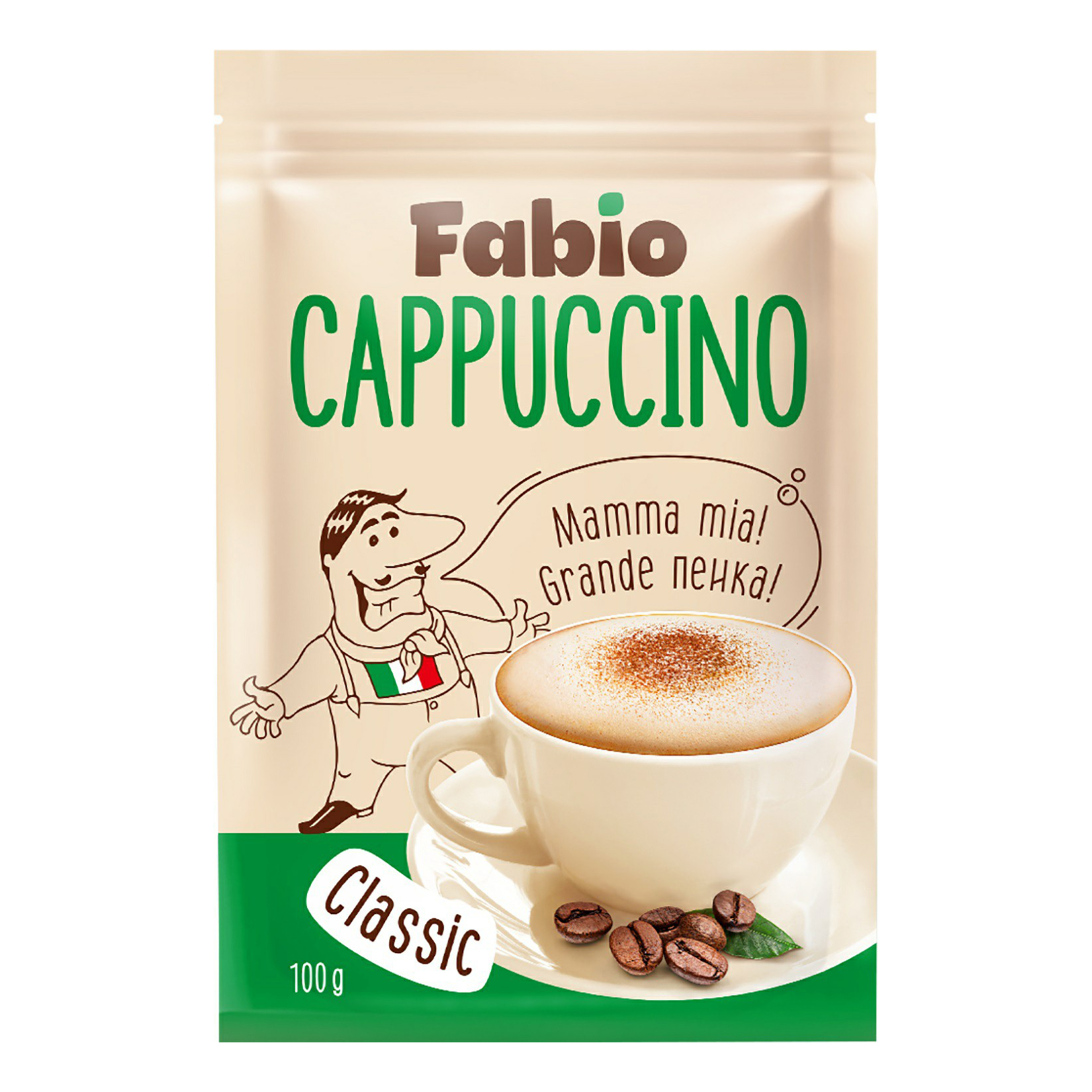 

Кофейный напиток Fabio Cappuccino Classic растворимый 100 г