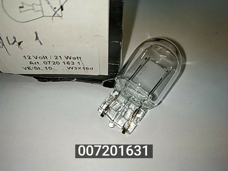 

Лампа WURTH (JAPAN-VEH)- W3X16D 12V-21W