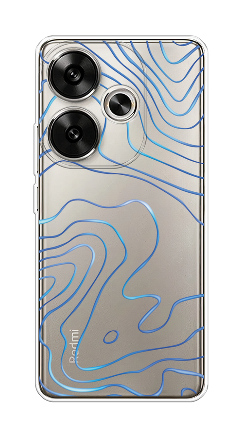 

Чехол на Xiaomi Redmi Turbo 3 "Blue lines", Прозрачный;синий, 322150-1