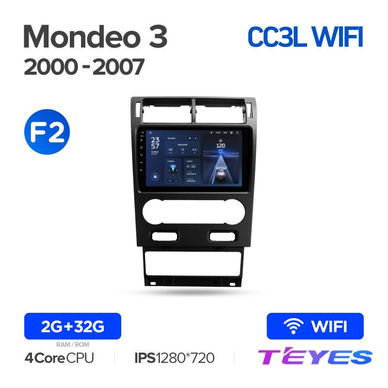 

Магнитола Teyes CC3L Wi-Fi 2/32 9" для Ford Mondeo 3 2000-2007 (Тип F2), CC3L Wi-Fi 2/32 9"