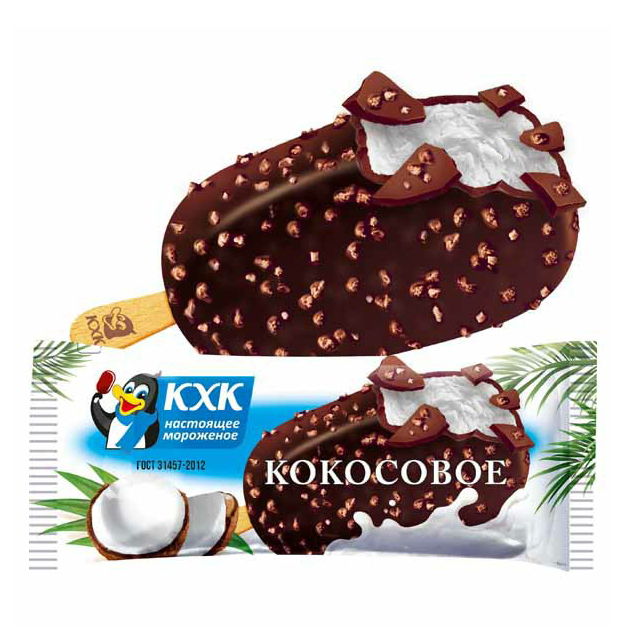 

Мороженое сливочное Кировский сливочное с кокосовой стружкой и вафельной крошкой 65 г