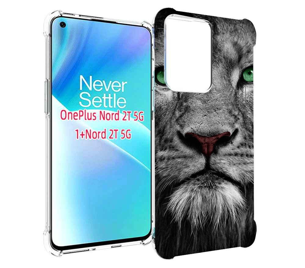 

Чехол MyPads Лев-зеленоглазый мужской для OnePlus Nord 2T, Прозрачный, Tocco