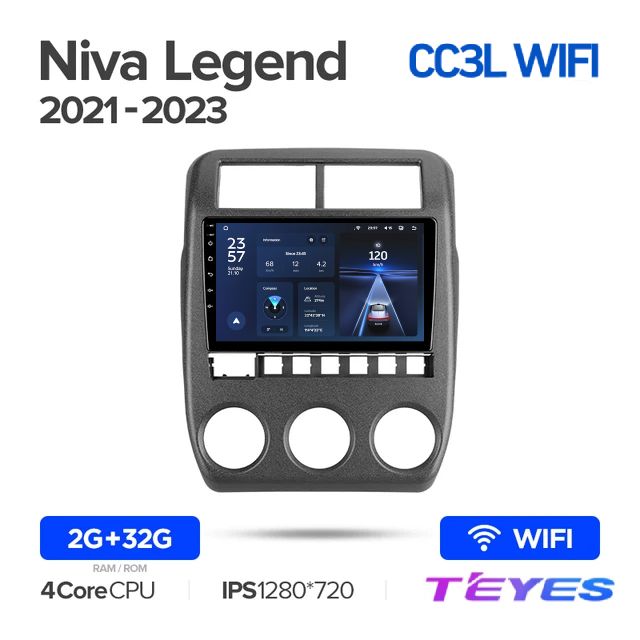 

Магнитола Teyes CC3L Wi-Fi 2/32 9" для LADA Niva Legend Bronto 2021-2023, CC3L Wi-Fi 2/32 9"