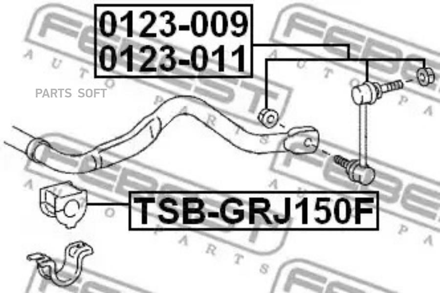 

FEBEST TSBGRJ150F ВТУЛКА ПЕРЕДНЕГО СТАБИЛИЗАТОРА D28