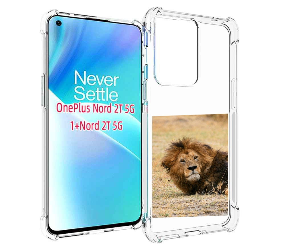 

Чехол MyPads Лев-лежит мужской для OnePlus Nord 2T, Прозрачный, Tocco