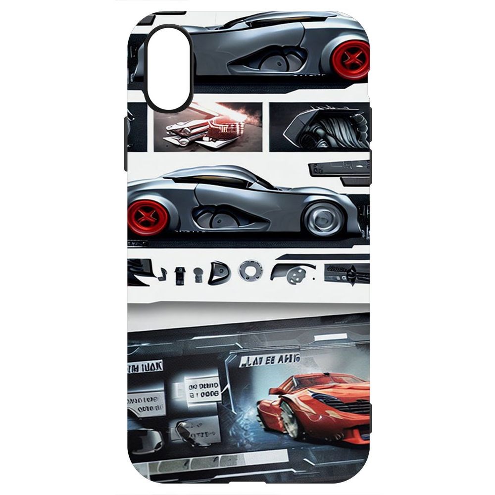 Чехол-накладка Софт Гаражный постер для iPhone XS