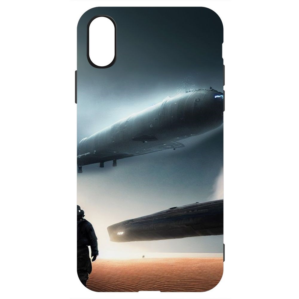 

Чехол-накладка Софт Пора лететь для iPhone XS, Черный