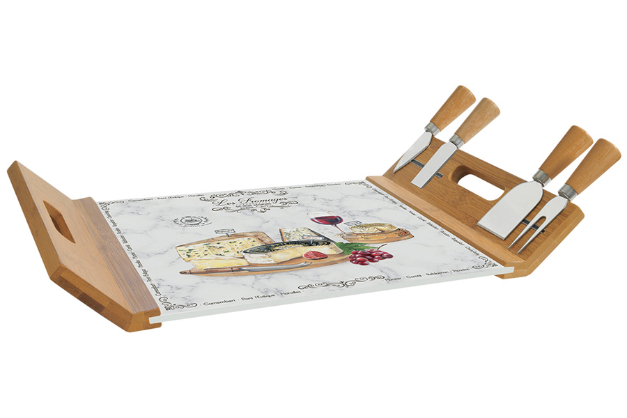 

Набор для сыра Easy Life Fromage 5 предметов ножи, доска 44х28см EL-R0890_LESF_