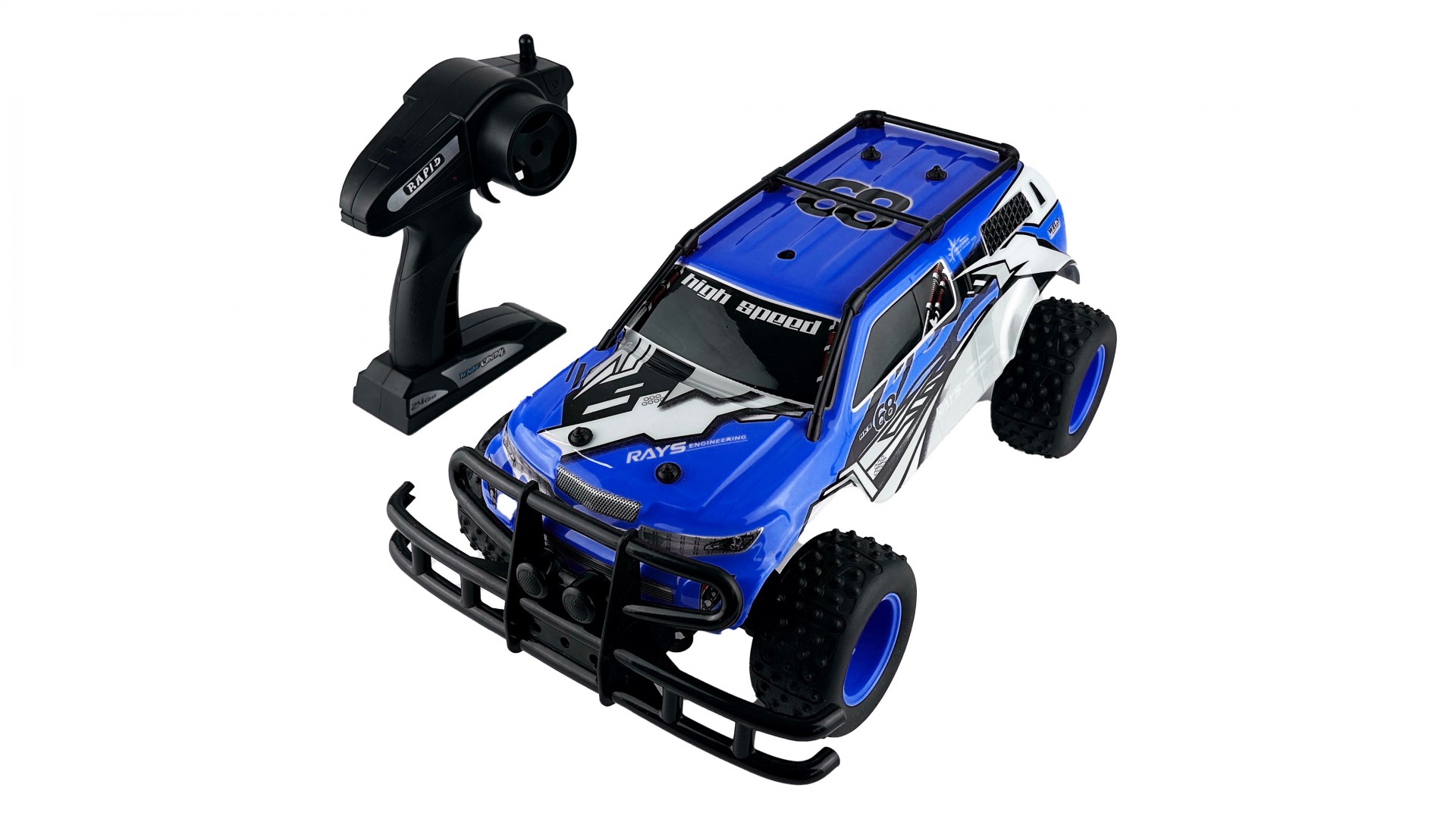 

Радиоуправляемая машинка YED Monster Truck YE81506-Blue полный привод, 2.4G, 1:10