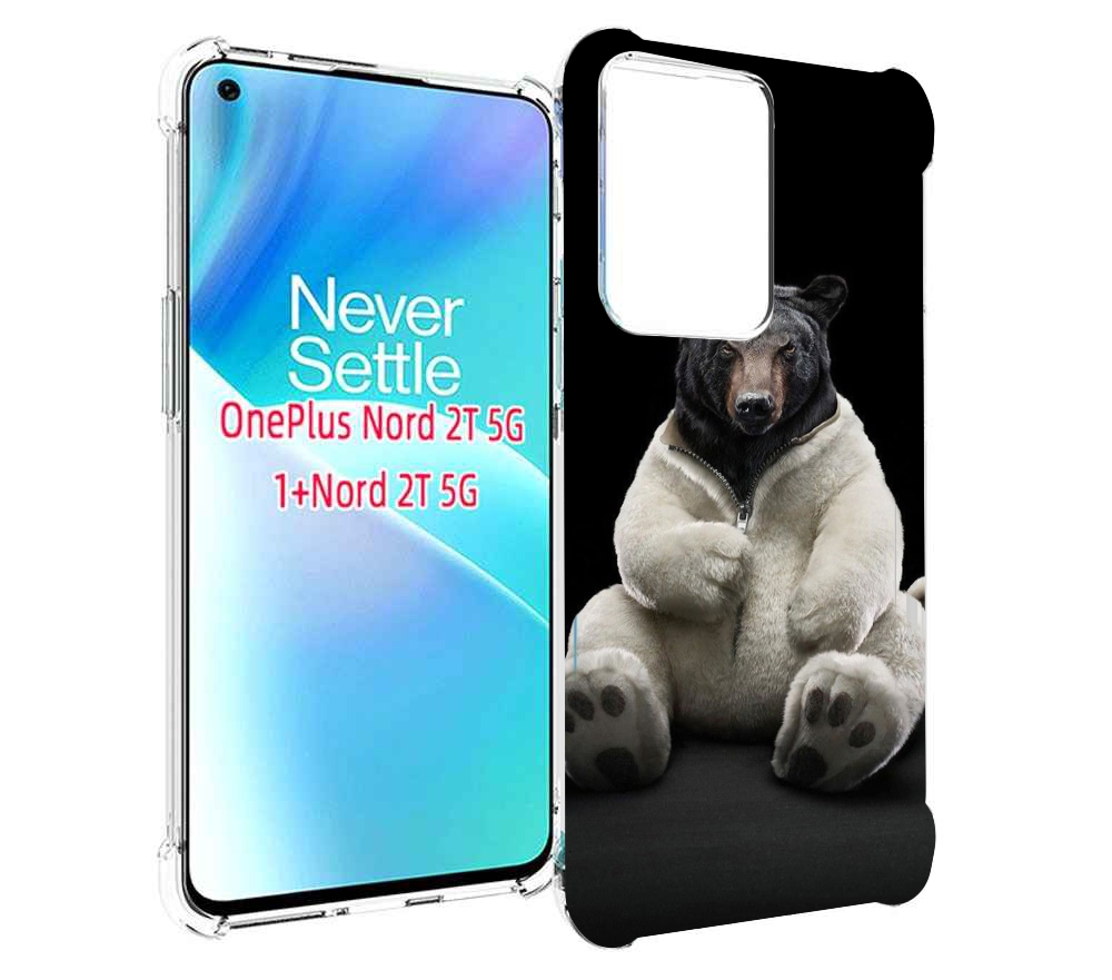 

Чехол MyPads Медведь-бурый-белый для OnePlus Nord 2T, Прозрачный, Tocco