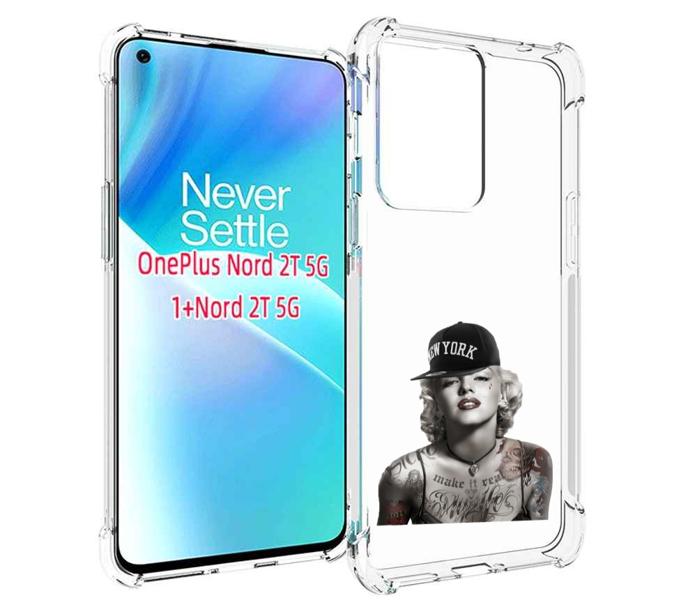 

Чехол MyPads Мерлин Монро с тату женский для OnePlus Nord 2T, Прозрачный, Tocco