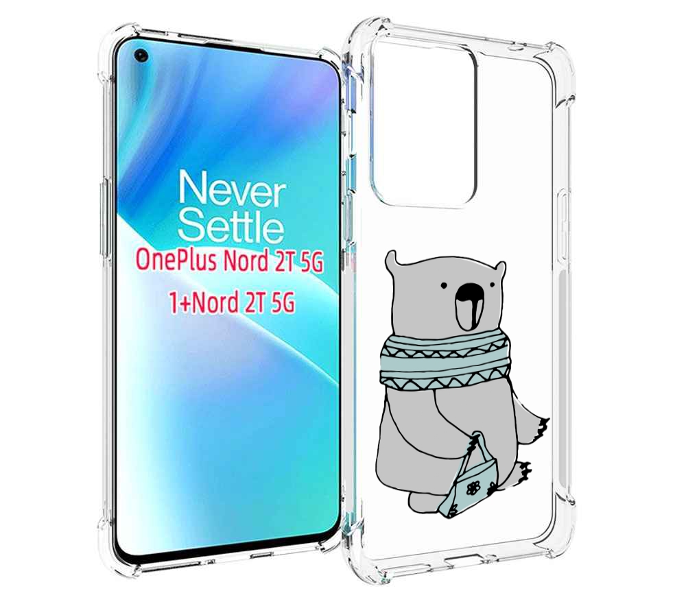 

Чехол MyPads Модный медведь для OnePlus Nord 2T, Прозрачный, Tocco