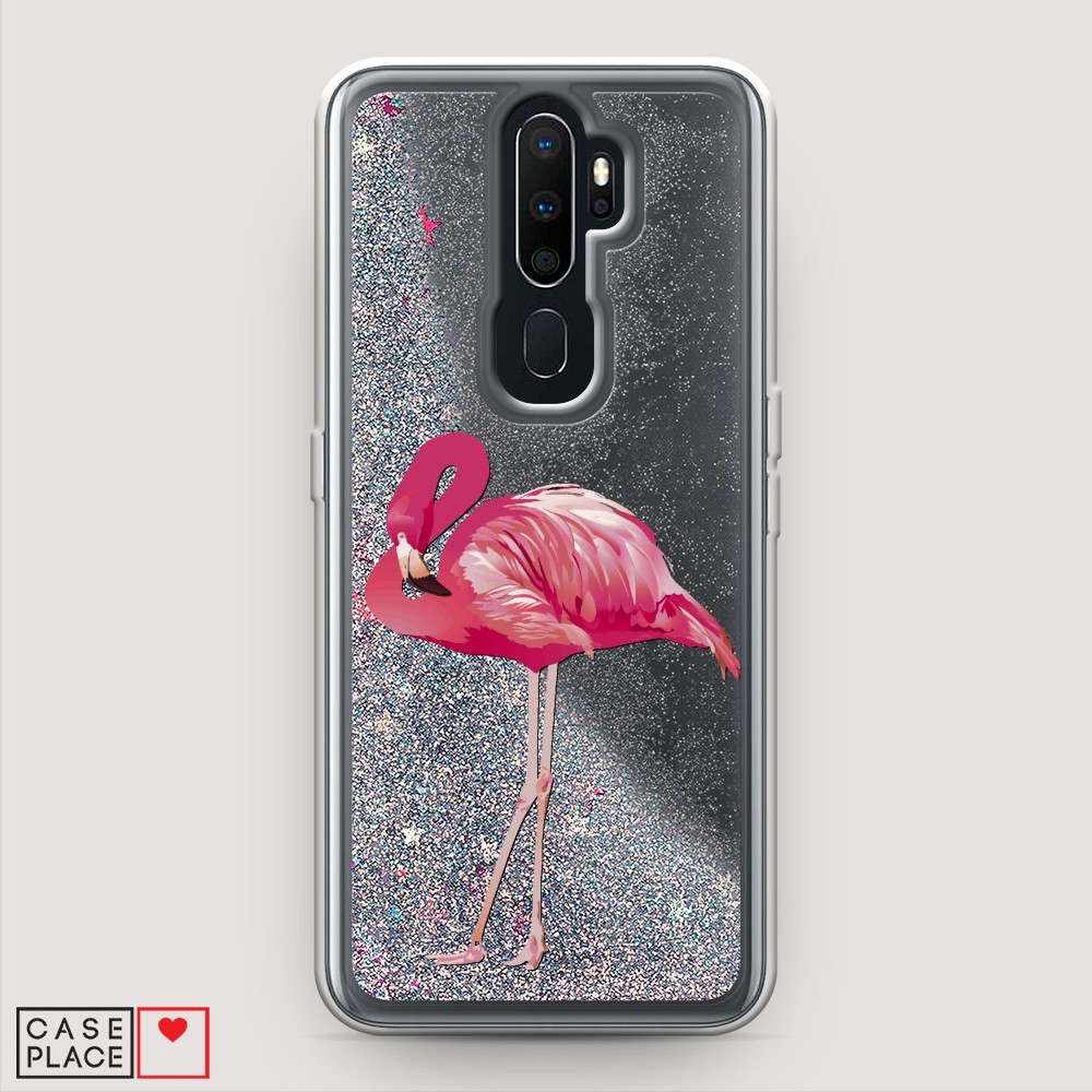 

Чехол Awog на Oppo A5 (2020) "Застенчивый фламинго", Разноцветный, 251391-1