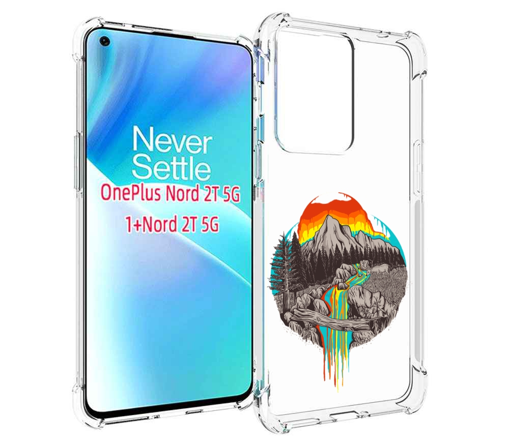 

Чехол MyPads Радужный водопад для OnePlus Nord 2T, Прозрачный, Tocco